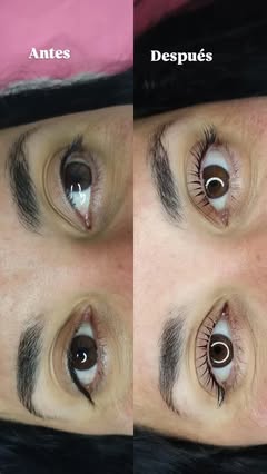 Antes y después de lifting de pestañas en Guapas Casa Spa